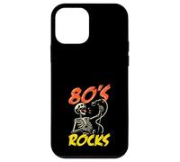 Carcasa para iPhone 12 Mini Vintage 80s Rocas Cantando Esqueleto Retro Rock Música