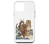 Carcasa para iPhone 12 Mini Vintage Anime Samurai Gato en Guerrero Tigre Japonés Otaku