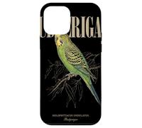 Carcasa para iPhone 12 Mini Vintage Budgerigar Avistamiento de Aves Arte Naturaleza Amor Pájaros