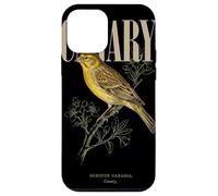 Carcasa para iPhone 12 Mini Vintage Canario Avistamiento Arte Naturaleza Amor Pájaros