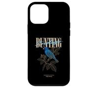 Carcasa para iPhone 12 Mini Vintage Indigo Bunting Bird Observación Arte Naturaleza Amor Pájaros