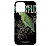 Carcasa para iPhone 12 Mini Vintage Pacific Parrotlet Observación de Aves Naturaleza Amor Pájaros