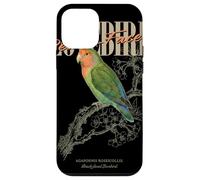 Carcasa para iPhone 12 Mini Vintage Peach-Faced Lovebird Observación de Aves Naturaleza Amor Pájaros