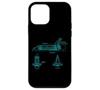 Carcasa para iPhone 12 Mini Vintage Space Shuttle Schematic Rocket Flight