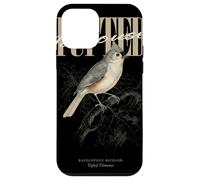 Carcasa para iPhone 12 Mini Vintage Tufted Titmouse Avistamiento de Aves Arte Naturaleza Amor Pájaros