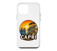Carcasa para iPhone 12 Mini Vista del Atardecer de Capri Italia Mediterráneo Paisaje