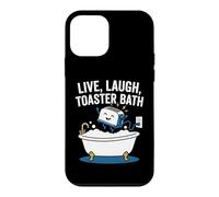Carcasa para iPhone 12 Mini Vivir, reír, Tostadora Baño -Fun Diciendo Novedad Sarcástica Meme