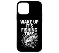 Carcasa para iPhone 12 Mini Wake Up It's Fishing Time Gráfico Divertido Pescador
