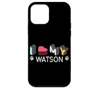 Carcasa para iPhone 12 Mini Watson - Amante de Mascotas con Nombre de Perro Personalizado