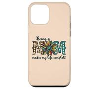 Carcasa para iPhone 12 Mini Western Leopard Sunflower Mothers Day Design Being A Mom