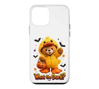 Carcasa para iPhone 12 Mini What The Duck Halloween Teddy Bear Wearing Yeallow Duck