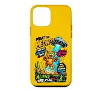 Carcasa para iPhone 12 Mini What The Meow Funny Cat UFO Abduction Sci-Fi Alien