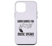 Carcasa para iPhone 12 Mini When Words Fail Music Habla Shakespeare Meme Cita EN LA Parte