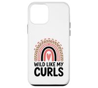 Carcasa para iPhone 12 Mini Wild Like My Curls Pelo Rizado Arco Iris Corazón Amor Rizado