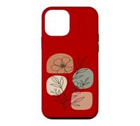 Carcasa para iPhone 12 Mini Wildflower Line Art Abstract Botanical Mid Century