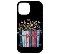Carcasa para iPhone 12 Mini Wildflowers Book Lover Reading Lector de Libros Florales estéticos