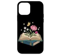Carcasa para iPhone 12 Mini Wildflowers Book Lover Reading Lector de Libros Florales estéticos