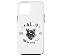 Carcasa para iPhone 12 Mini Witchy Salem Halloween Mujeres 1692 Bruja mística del Gato