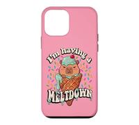 Carcasa para iPhone 12 Mini Womens Girls I'm Having A Meltdown Ice Cream Capybara Lover