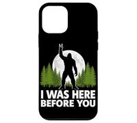 Carcasa para iPhone 12 Mini Yo estuve aquí Antes de ti Bigfoot Rock On Rock and Roll Forest