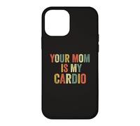 Carcasa para iPhone 12 Mini Your Mom Is My Cardio Meme Divertido Gimnasio Entrenamiento Humor Ejercicio