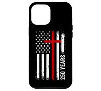 Carcasa para iPhone 12 Pro MAX 250 Years Christian Faith Cross 1776-2026 Birthday American