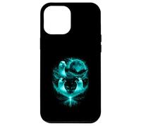 Carcasa para iPhone 12 Pro MAX 3 Graciosos Hombres Aullando Gansos tontos en la Luna Llena Azul Hielo