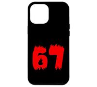 Carcasa para iPhone 12 Pro MAX 67 Diseño gráfico de números atrevidos Estilo Fuego Llama roja