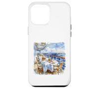 Carcasa para iPhone 12 Pro MAX Acuarela Cubierta de Crucero Comedor Vista del Velero