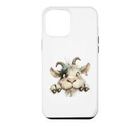 Carcasa para iPhone 12 Pro MAX Adorable Cabra asomada caprichosa Arte Animal