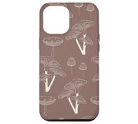 Carcasa para iPhone 12 Pro MAX Aesthetic Cottagecore Vintage Mushroom Garden Brown