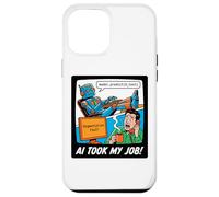 Carcasa para iPhone 12 Pro MAX AI tomó mi Trabajo Programador Divertido Robot Codificación Tecnología Humor