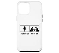 Carcasa para iPhone 12 Pro MAX Ajedrez Jugador Tu Hermana Mi Hermana Hermano