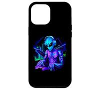 Carcasa para iPhone 12 Pro MAX Alien Cyborg DJ Robot Grabar Techno Música Cool Aliens