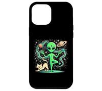 Carcasa para iPhone 12 Pro MAX Alien Haciendo un Yoga - Yoga Pose - Espacio - Plancton