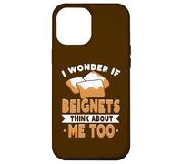 Carcasa para iPhone 12 Pro MAX Amante de Nueva Orleans Me pregunto si Beignets piensan en mí también