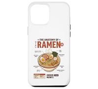 Carcasa para iPhone 12 Pro MAX Anatomía del Ramen Comida Japonesa Retro Gastronomía Estética
