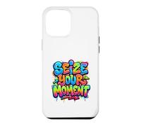 Carcasa para iPhone 12 Pro MAX Aprovecha tu Momento Retro Estética Vibrante