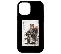 Carcasa para iPhone 12 Pro MAX Ardilla samurái Japonesa Ukiyo-e Katana Guerrero Arte Vintage