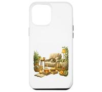 Carcasa para iPhone 12 Pro MAX Arte de retiro de Gatos en casa Verde Acogedor