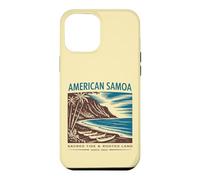 Carcasa para iPhone 12 Pro MAX Arte Retro de la Tierra Sagrada de Samoa Americana
