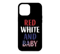Carcasa para iPhone 12 Pro MAX Bandera Americana Bebé Rojo Blanco Azul Embarazo Mamá