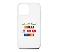 Carcasa para iPhone 12 Pro MAX Bandera de los reinos anglosajones de Inglaterra con Letras Negras