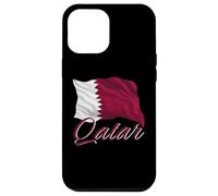 Carcasa para iPhone 12 Pro MAX Bandera de Qatar patriótica Envejecida para Hombres, Mujeres y niños, qatarí