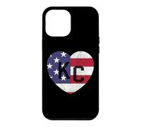 Carcasa para iPhone 12 Pro MAX Bandera del país del Mundo de Estados Unidos KC Heart Kansas City Love Letters US