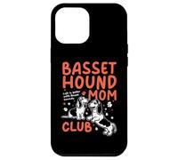 Carcasa para iPhone 12 Pro MAX Basset Hound Mom Club La Vida es Mejor con Basset Hounds Dog