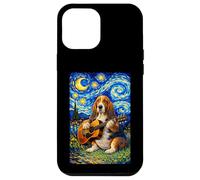 Carcasa para iPhone 12 Pro MAX Basset Hound Playing Guitar Whimsical Art Dog Music Camping