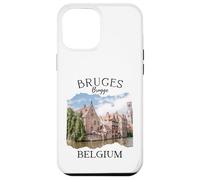Carcasa para iPhone 12 Pro MAX Bélgica Patrimonio Iconic Brujas Canal Arquitectura Medieval