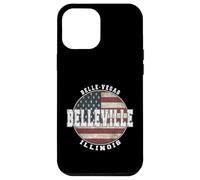 Carcasa para iPhone 12 Pro MAX Belleville Illinois, Bandera Americana Vintage