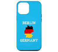 Carcasa para iPhone 12 Pro MAX Berlín Alemania Vintage Alemania Bandera Mapa Diseño